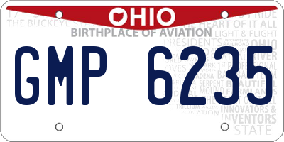 OH license plate GMP6235