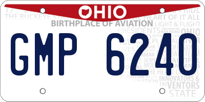 OH license plate GMP6240