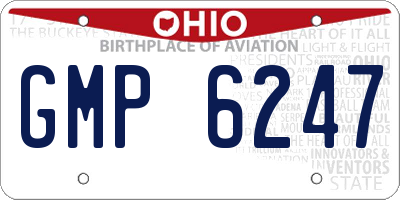 OH license plate GMP6247
