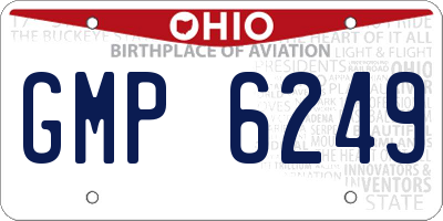 OH license plate GMP6249