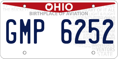 OH license plate GMP6252
