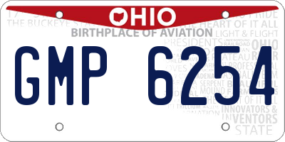 OH license plate GMP6254