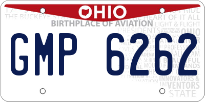OH license plate GMP6262