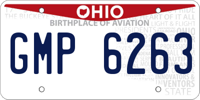 OH license plate GMP6263