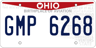 OH license plate GMP6268