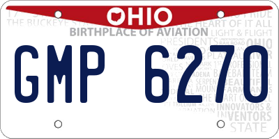 OH license plate GMP6270
