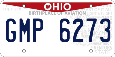 OH license plate GMP6273