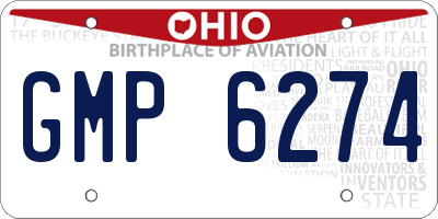 OH license plate GMP6274