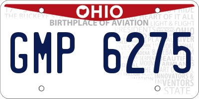 OH license plate GMP6275