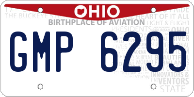 OH license plate GMP6295
