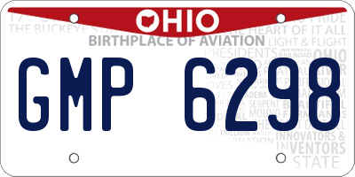 OH license plate GMP6298