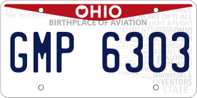 OH license plate GMP6303