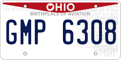 OH license plate GMP6308