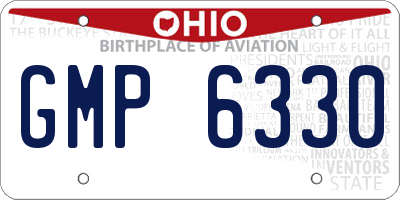 OH license plate GMP6330