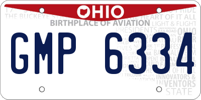 OH license plate GMP6334