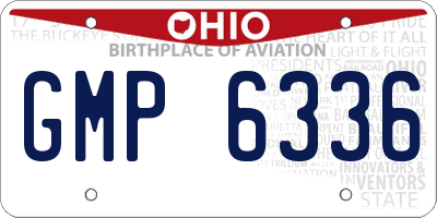 OH license plate GMP6336