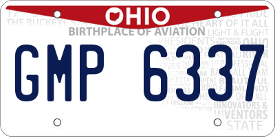 OH license plate GMP6337