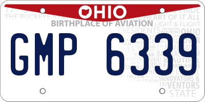 OH license plate GMP6339