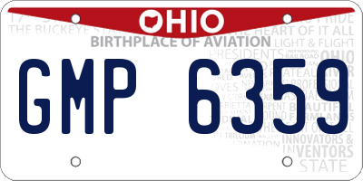 OH license plate GMP6359