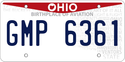 OH license plate GMP6361