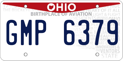 OH license plate GMP6379