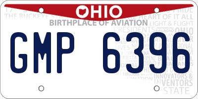 OH license plate GMP6396