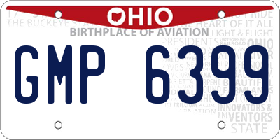 OH license plate GMP6399
