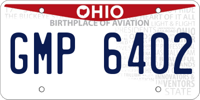 OH license plate GMP6402