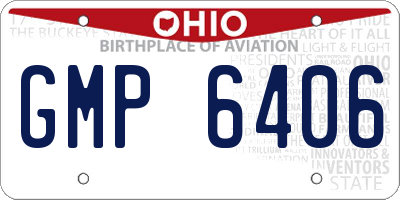 OH license plate GMP6406