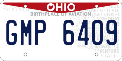 OH license plate GMP6409