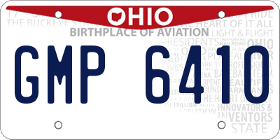 OH license plate GMP6410
