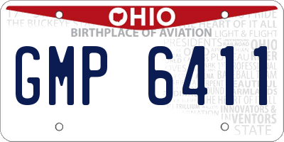 OH license plate GMP6411