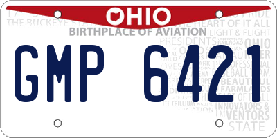 OH license plate GMP6421