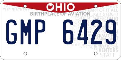 OH license plate GMP6429