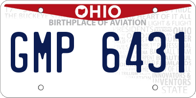 OH license plate GMP6431