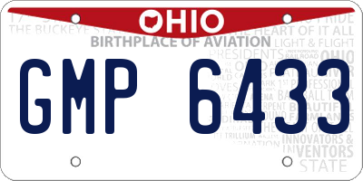 OH license plate GMP6433