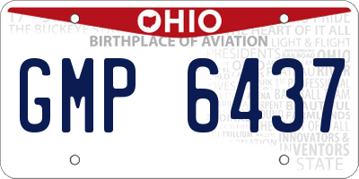 OH license plate GMP6437