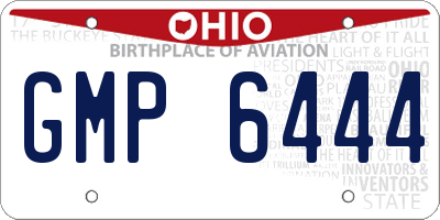 OH license plate GMP6444