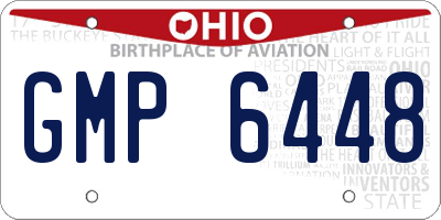 OH license plate GMP6448