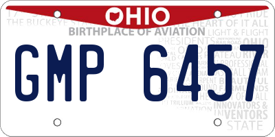OH license plate GMP6457