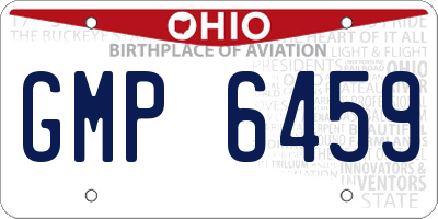 OH license plate GMP6459