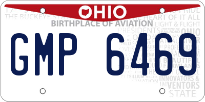 OH license plate GMP6469