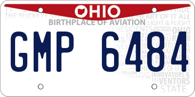 OH license plate GMP6484