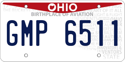 OH license plate GMP6511