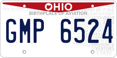OH license plate GMP6524