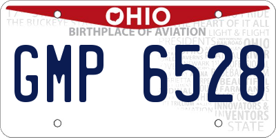 OH license plate GMP6528