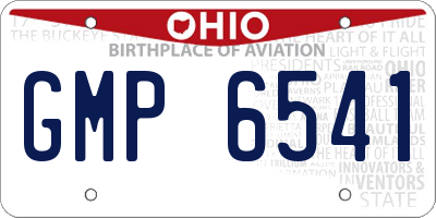 OH license plate GMP6541
