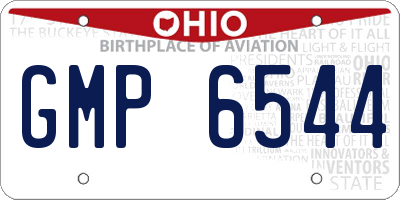 OH license plate GMP6544