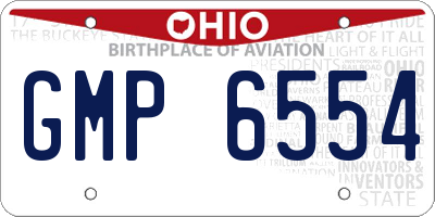 OH license plate GMP6554
