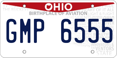 OH license plate GMP6555